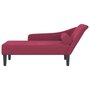 Voir la diapositive 3 : VIDAXL Chaise longue avec coussins rouge bordeaux velours