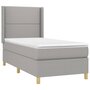 Voir la diapositive 3 : VIDAXL Sommier a lattes de lit avec matelas Gris clair 80x200 cm Tissu