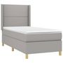 Voir la diapositive 3 : VIDAXL Sommier a lattes de lit avec matelas Gris clair 80x200 cm Tissu
