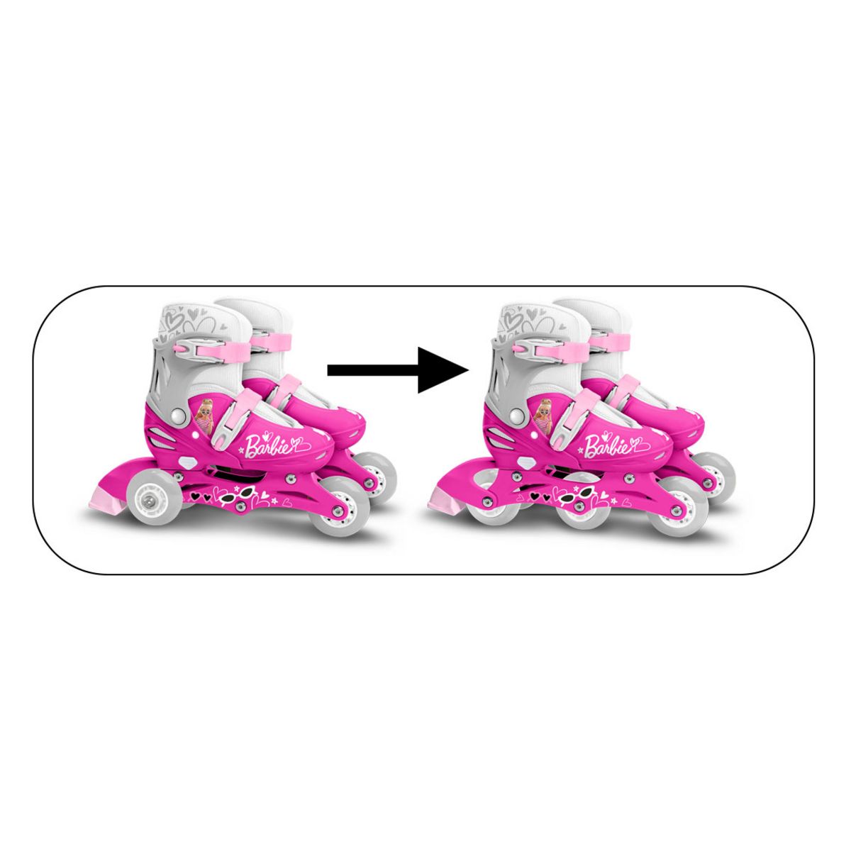Patins en Ligne two in one 3 Roues BARBIE 27-30