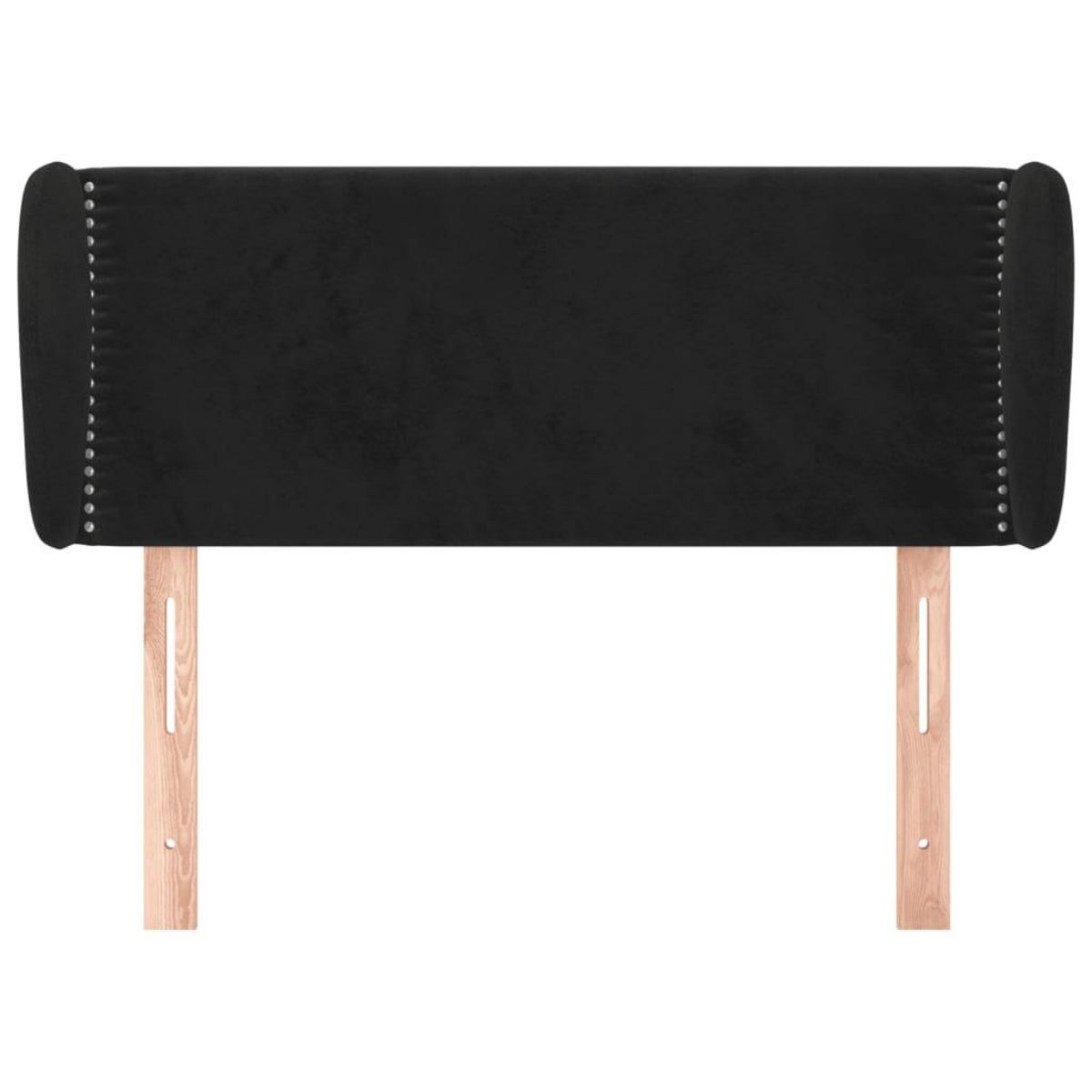 VIDAXL Tete de lit avec oreilles Noir 93x23x78/88 cm Velours