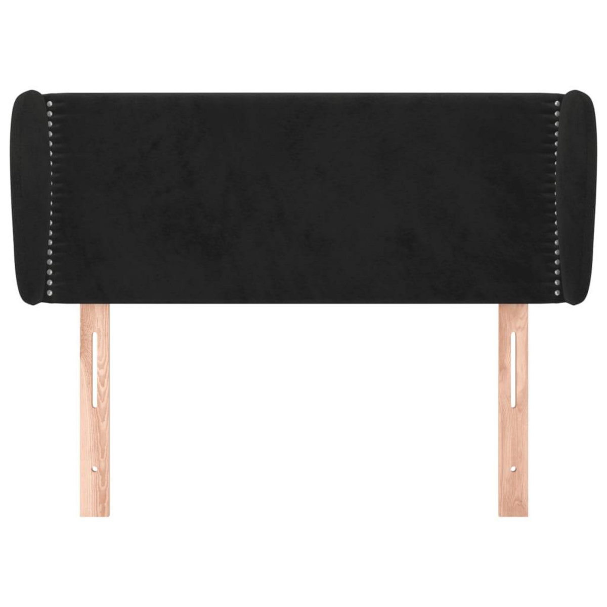 VIDAXL Tete de lit avec oreilles Noir 93x23x78/88 cm Velours