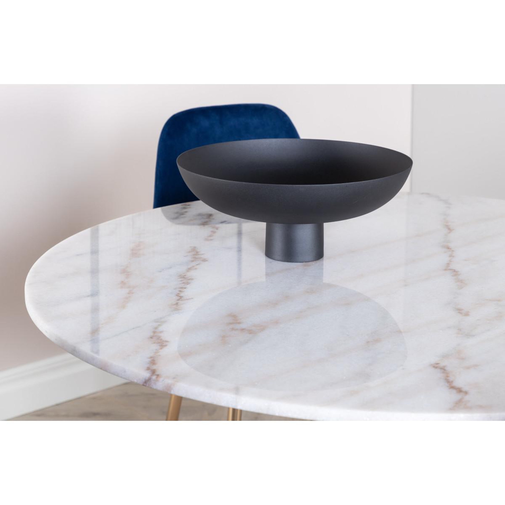 Voir la diapositive 6 : Paris Prix Ensemble Table à Manger & 4 Chaises  Estelle I & Polar II  106cm Blanc & Bleu