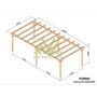 Voir la diapositive 2 : JARDIDECO Pergola en bois lamellé-collé Marseille 800 x 400 cm - Maderland