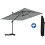 Voir la diapositive 1 : Habitat et Jardin Parasol jardin déporté en aluminium  Sky 4  - 3 x 4 m - Gris - Avec Housse