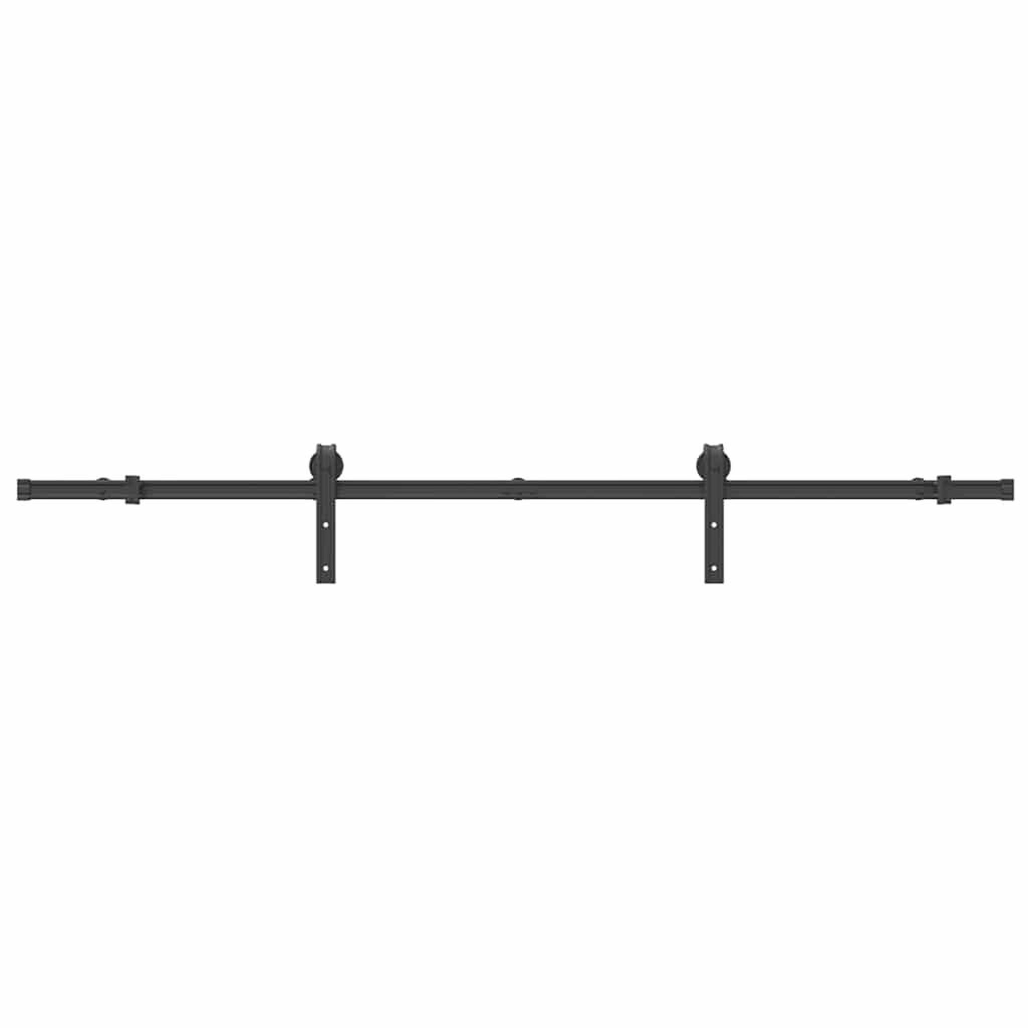Voir la diapositive 4 : VIDAXL Kit de quincaillerie de porte coulissante 200 cm Acier Noir