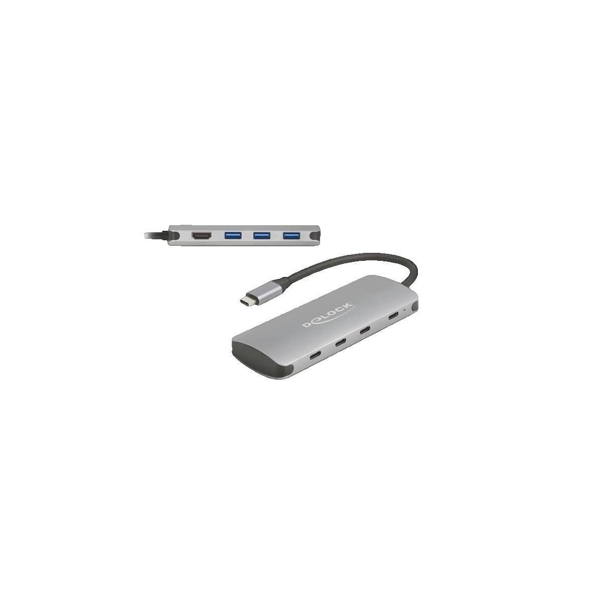 DeLock Hub USB DeLOCK 64323 avec 7 ports, HDMI 4K 60Hz