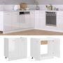 Voir la diapositive 2 : VIDAXL Armoire de plancher d'evier Blanc brillant Bois d'ingenierie