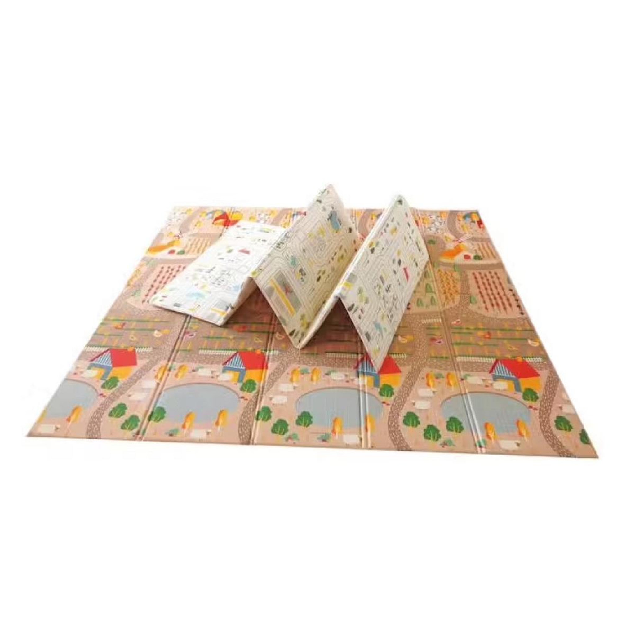 Asalvo Tapis de jeu pliant 120x180 cm Animaux  and  Ville