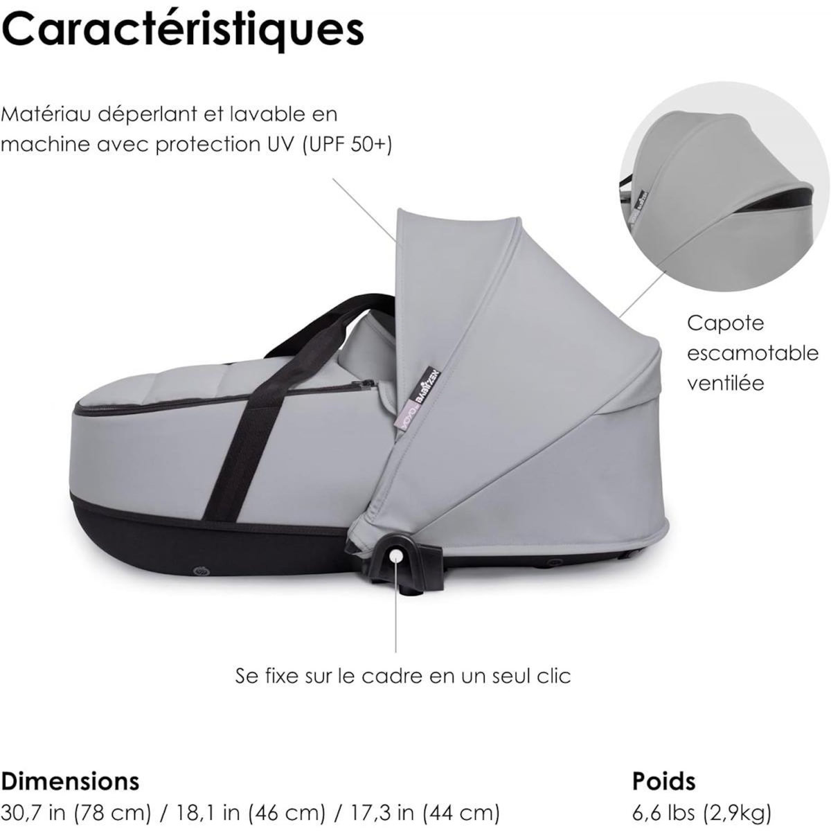 STOKKE Berceau BABYZEN YOYO Gris