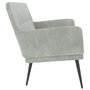 Voir la diapositive 4 : VIDAXL Banc Gris clair 108x79x79 cm Velours