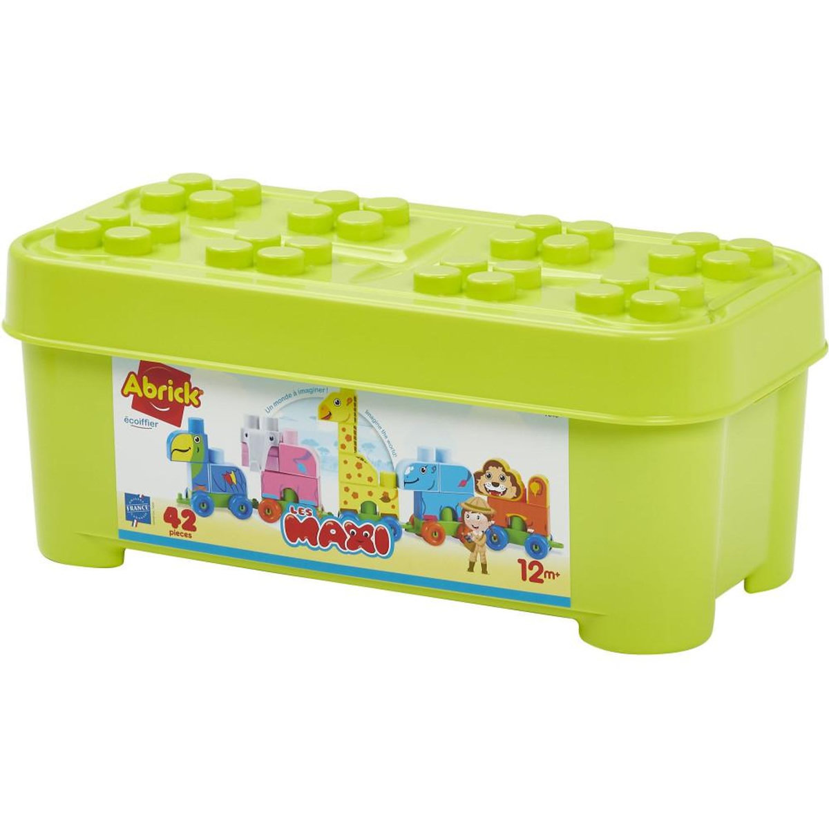 Ecoiffier Coffret Train du Zoo - ECOIFFIER - LES MAXI 7840 - 42 pieces - Des 12 mois