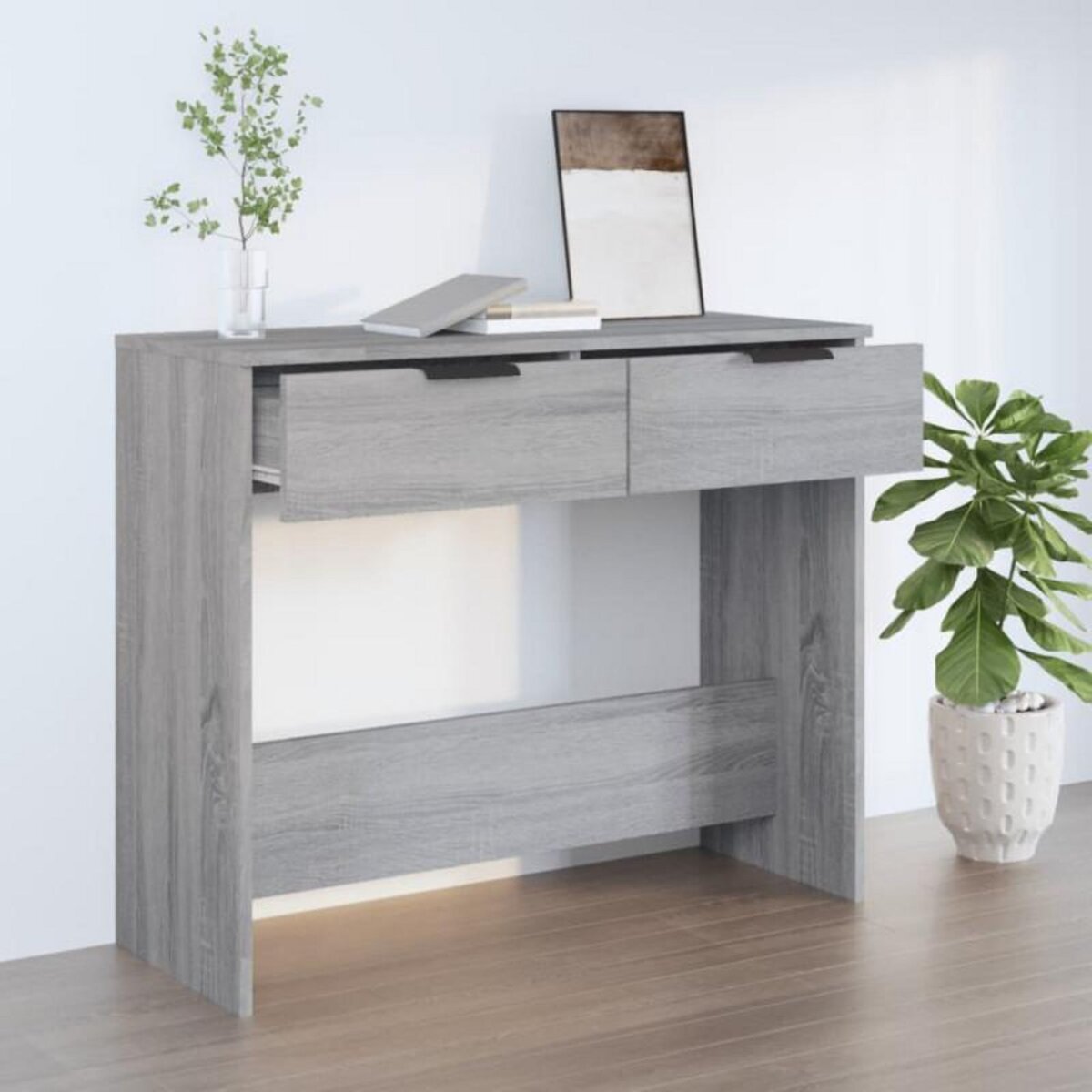 VIDAXL Table console Sonoma gris 90x36x75 cm Bois d ingénierie