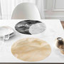Voir la diapositive 3 : Paris Prix Set de Table Métallisé  Celeste  38cm Noir