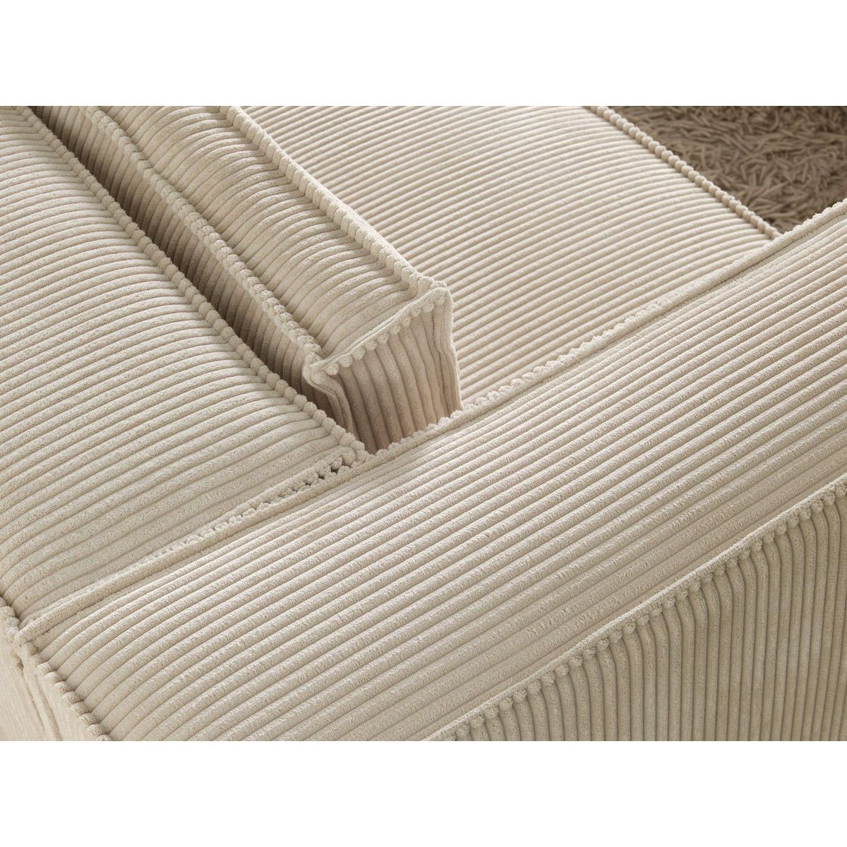 LISA DESIGN Stella - canapé fixe 3 places - en velours côtelé - style contemporain