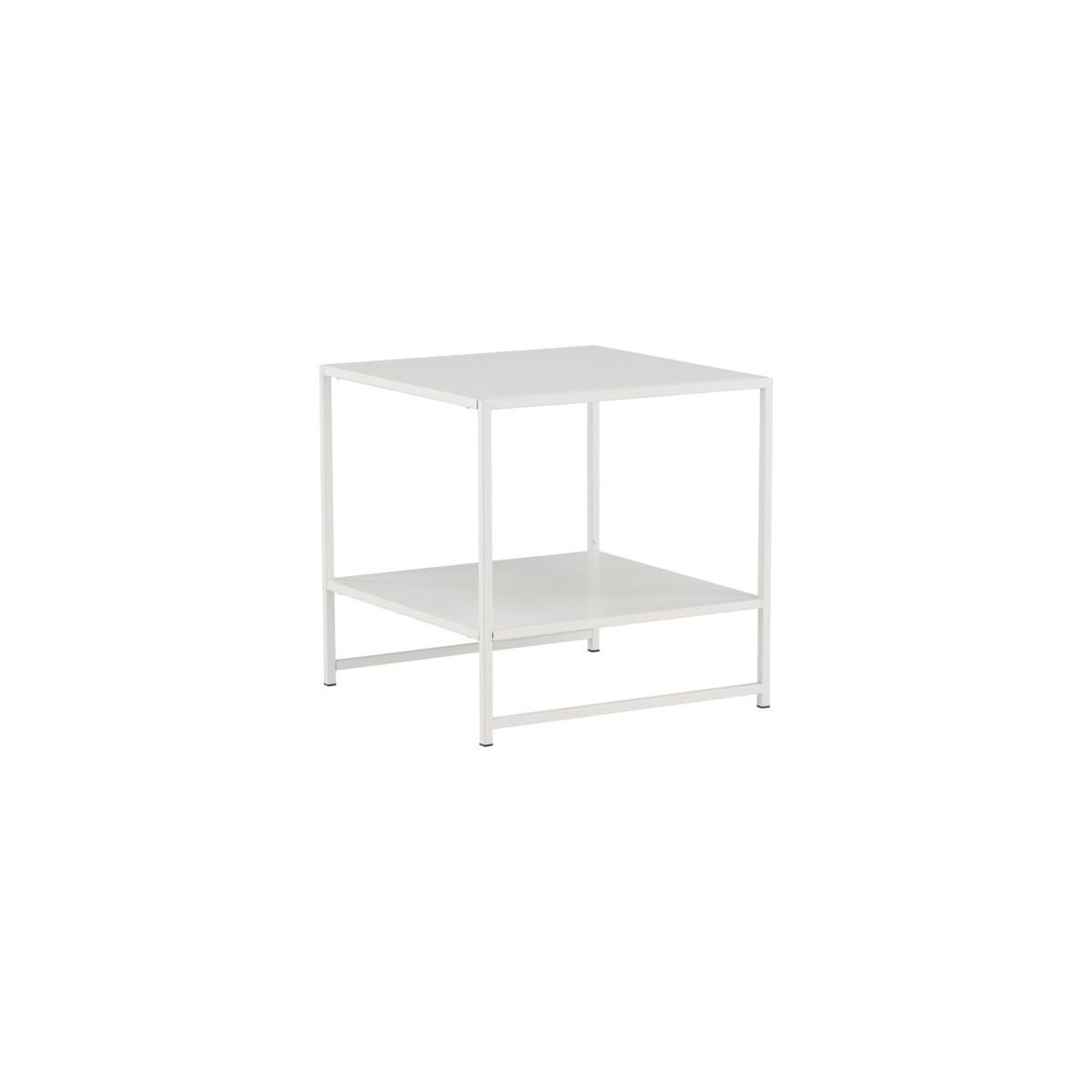 Voir la diapositive 4 : Paris Prix Table d'appoint avec étagère  staal  50cm blanc