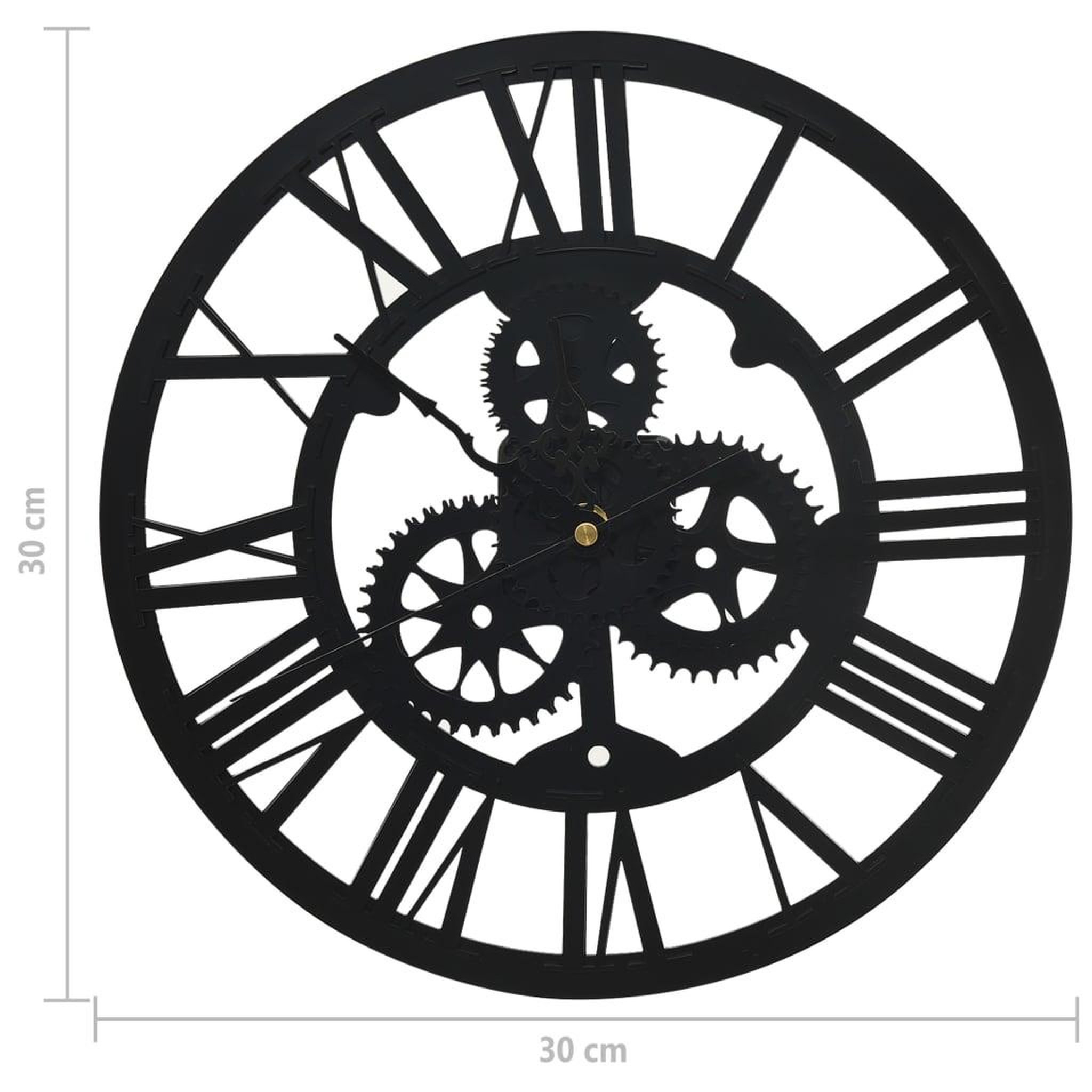Voir la diapositive 6 : VIDAXL Horloge murale Noir 30 cm Acrylique
