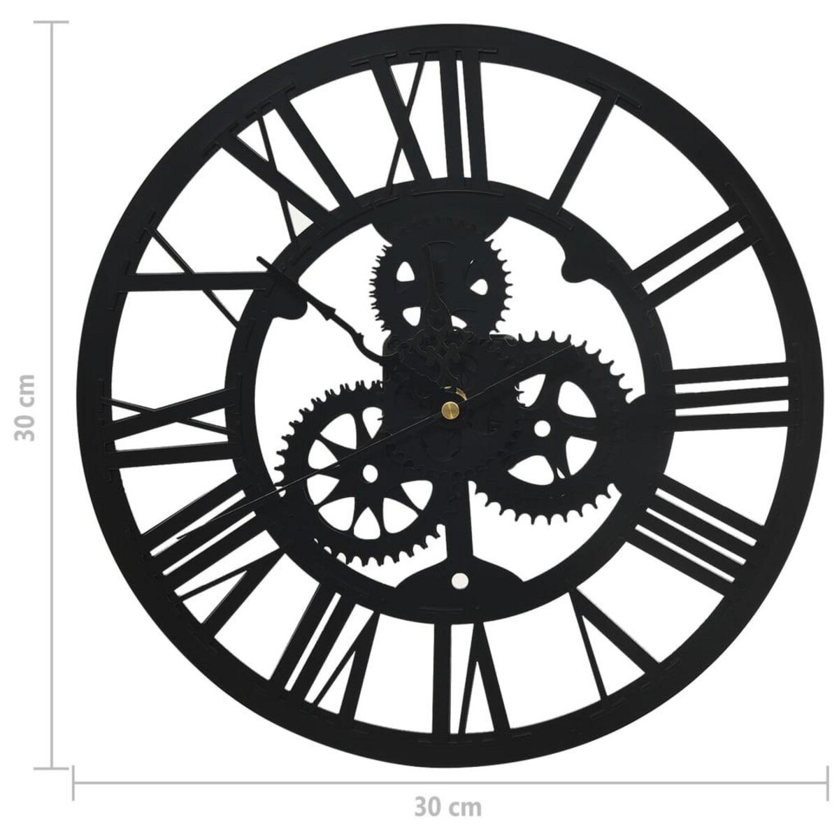 VIDAXL Horloge murale Noir 30 cm Acrylique
