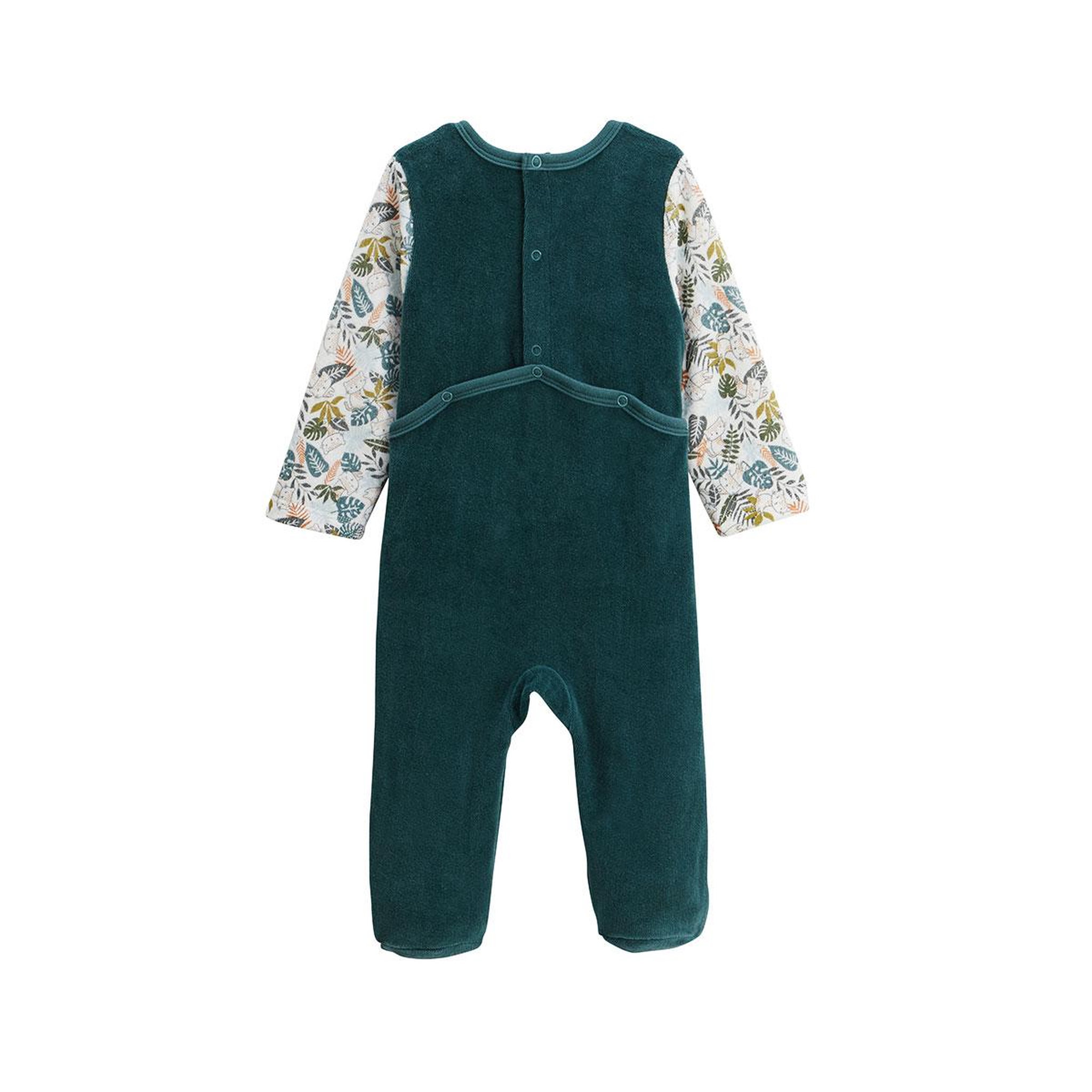 Voir la diapositive 2 : Petit Béguin Pyjama bébé en velours Canopée