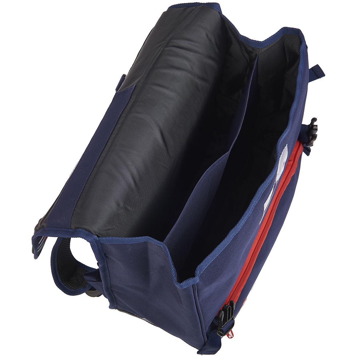 little marcel Cartable 38 cm CP/CE1/CE2 bleu avec rayures blanches