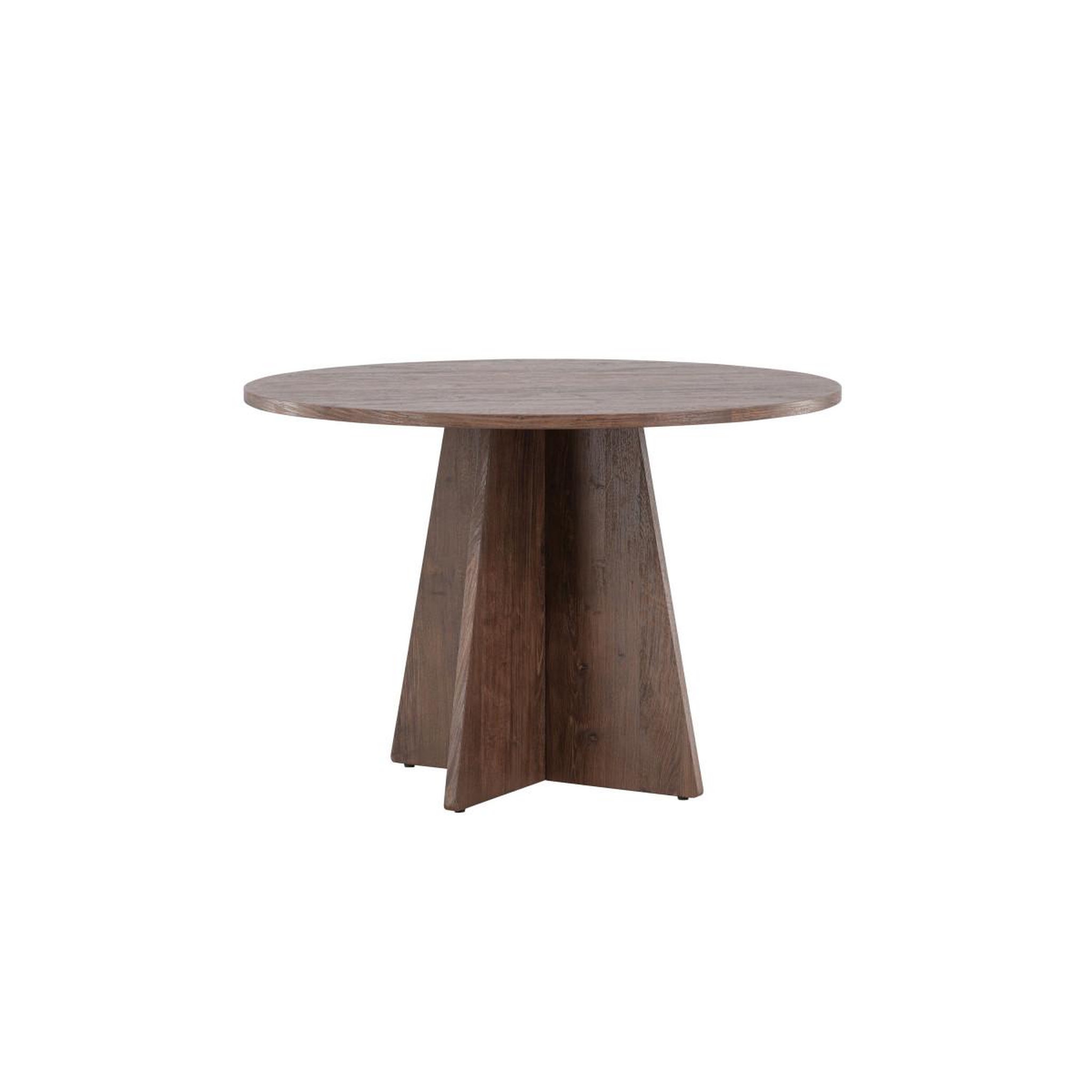 Voir la diapositive 3 : Paris Prix Table à manger ronde  bootcut  110cm marron