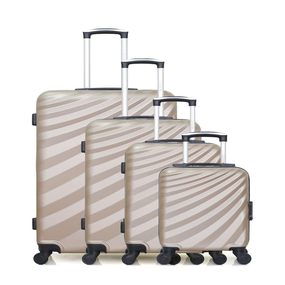 WAVE PARIS WAVE PARIS - Set de 4 Valises DANUBE-M 75 cm 4 Roues