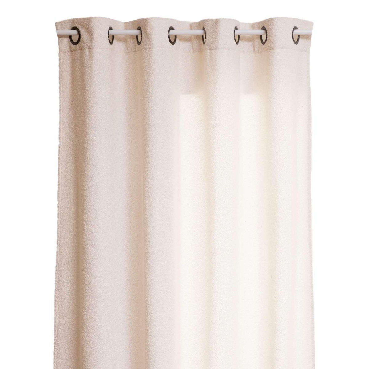 ATMOSPHERA Rideau à œillets Snowy - Bouclette unie - 140 x 260 cm - Ivoire
