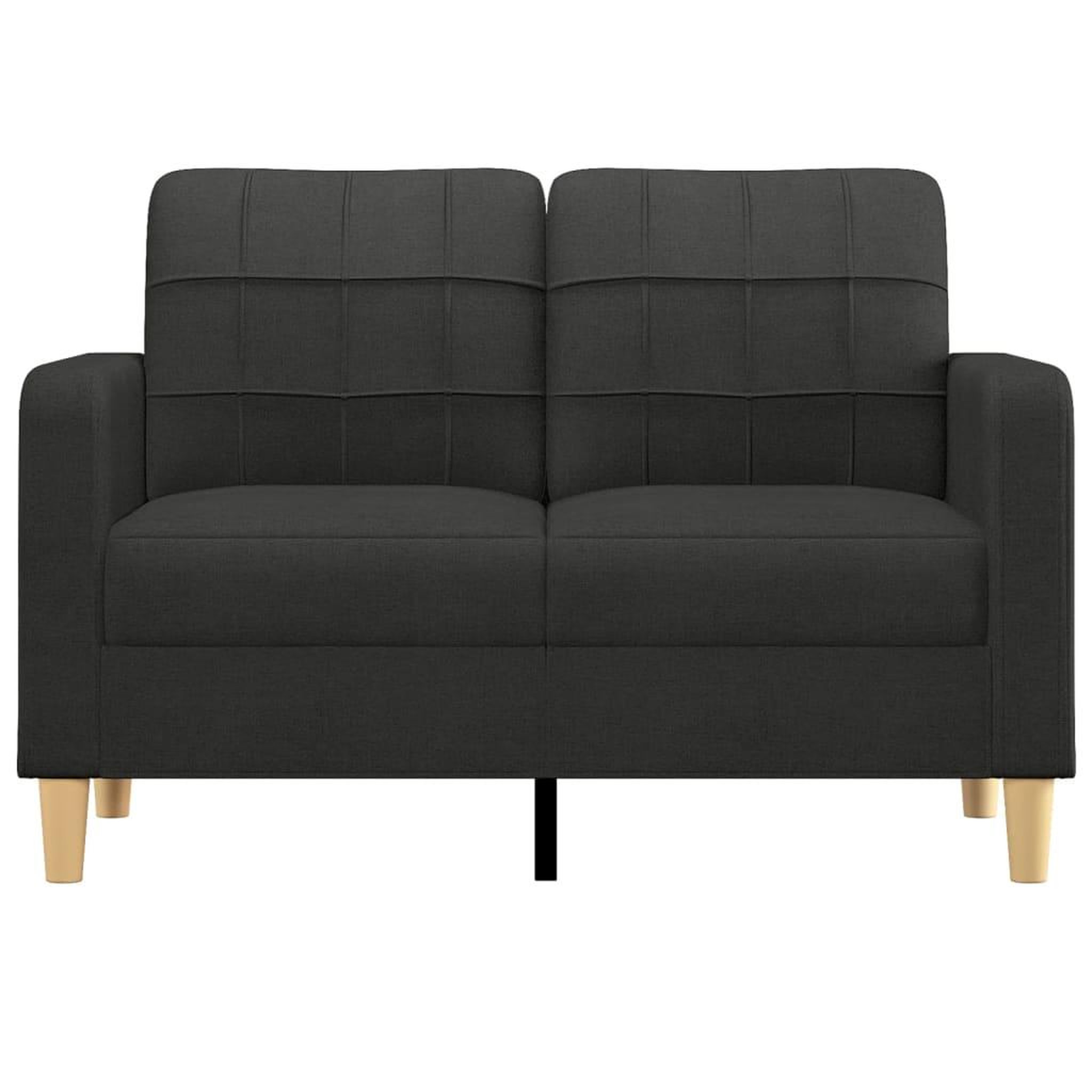 Voir la diapositive 3 : VIDAXL Canape a 2 places Noir 120 cm Tissu