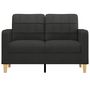 Voir la diapositive 3 : VIDAXL Canape a 2 places Noir 120 cm Tissu