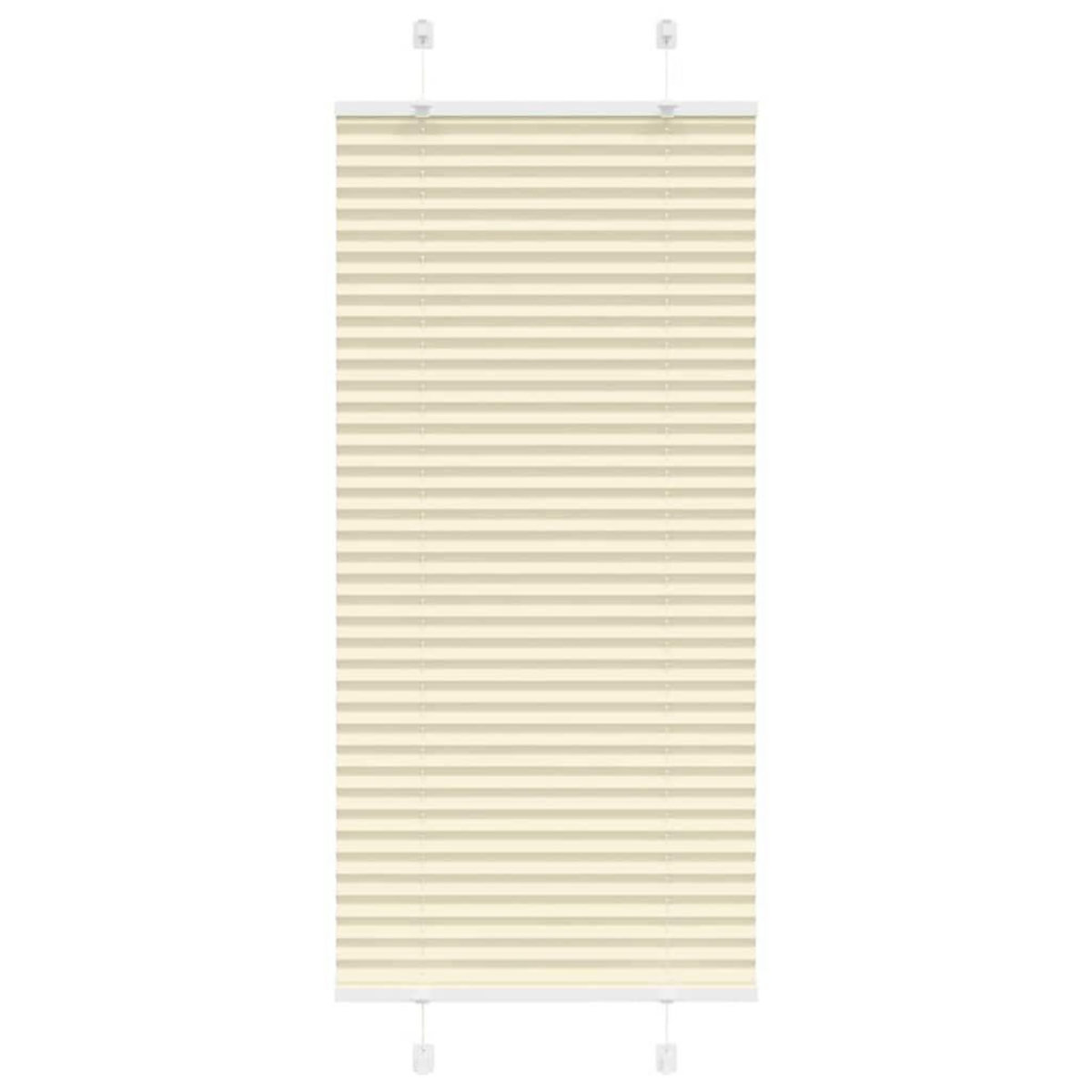 VIDAXL Store plisse creme 65x100 cm largeur du tissu 64,4 cm polyester