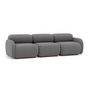 Voir la diapositive 2 : LISA DESIGN Penelope - canapé droit modulable 3 places en velours texturé