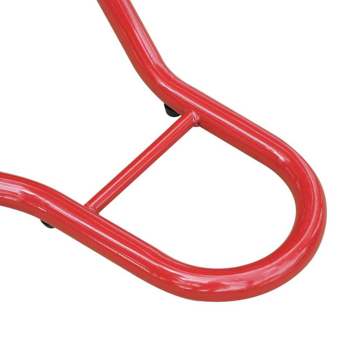 HOMCOM Support béquille de moto arrière lève moto arrière sur roulettes avec adaptateurs caoutchouc rouge et noir