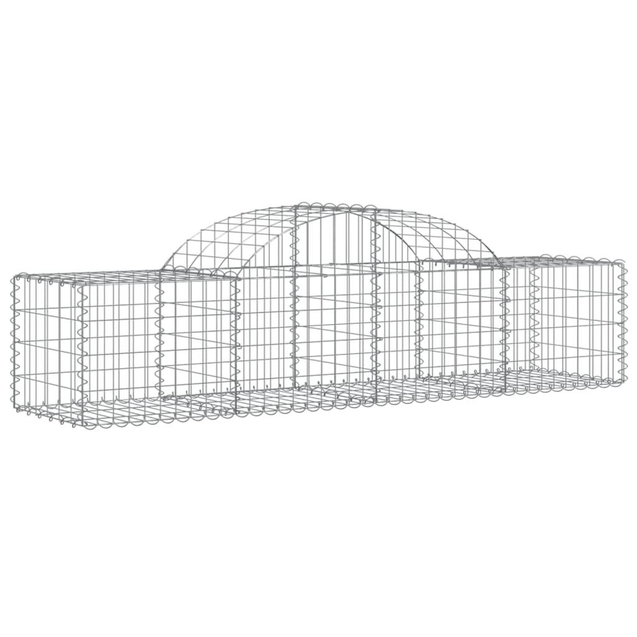 Voir la diapositive 3 : VIDAXL Paniers a gabions arques 10 pcs 200x50x40/60 cm fer galvanise