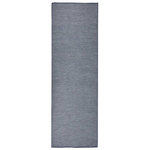 VIDAXL Tapis a tissage plat d'exterieur 80x250 cm Bleu