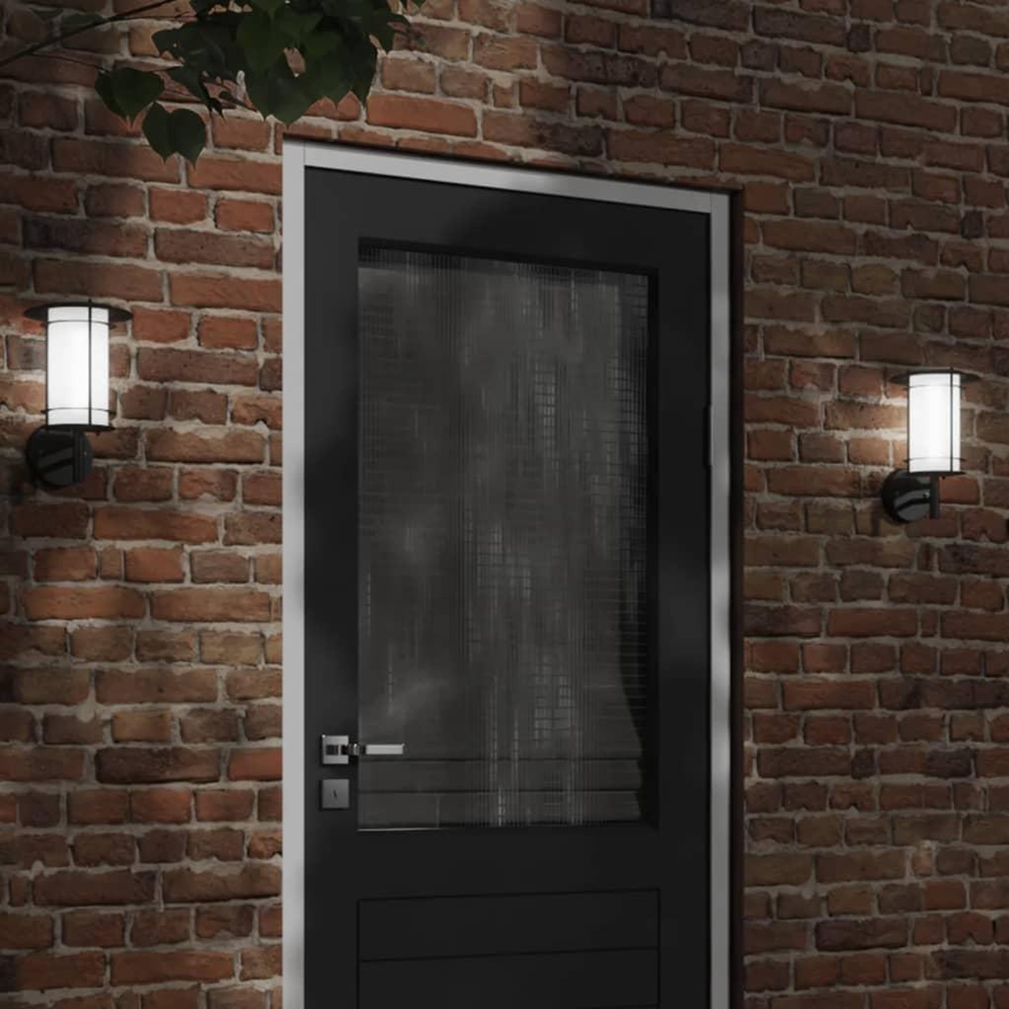 VIDAXL Applique murale d'exterieur noir acier inoxydable