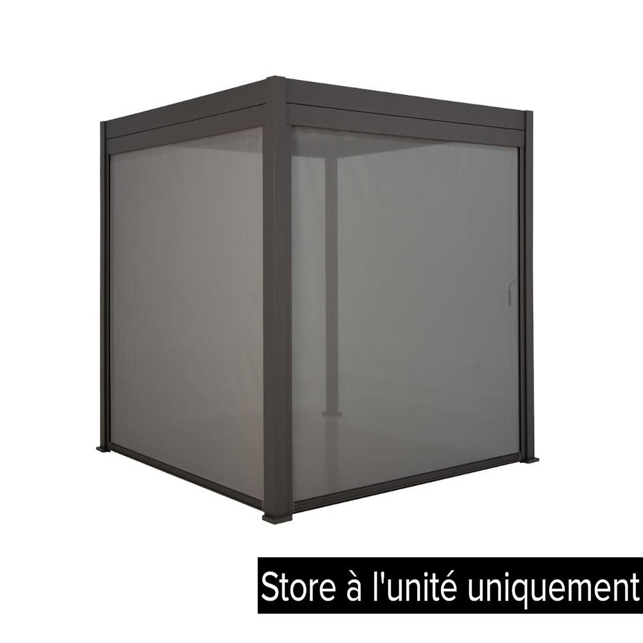 Voir la diapositive 4 : HESPERIDE Store pour pergola côté 4 m graphite - hespéride