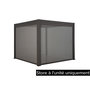 Voir la diapositive 4 : HESPERIDE Store 4 m pour pergola Evora 4 x 3 m texaline graphite - Hespéride