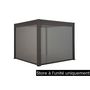 Voir la diapositive 4 : HESPERIDE Store 4 m pour pergola Evora 4 x 3 m texaline graphite - Hespéride