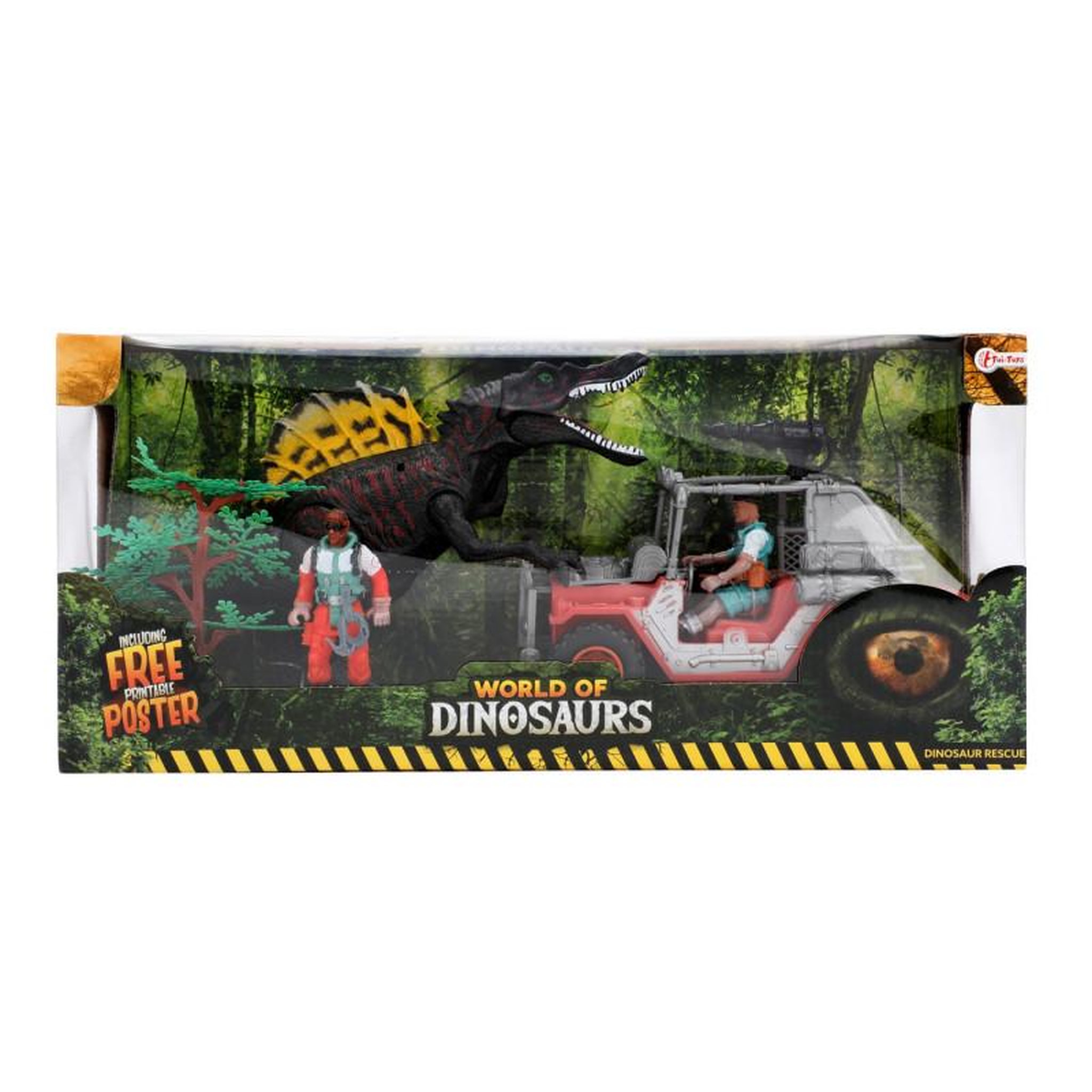 Voir la diapositive 2 : WORLD OF DINOSAURS World of Dinosaurs Playset - Jeep with Dino 37503B