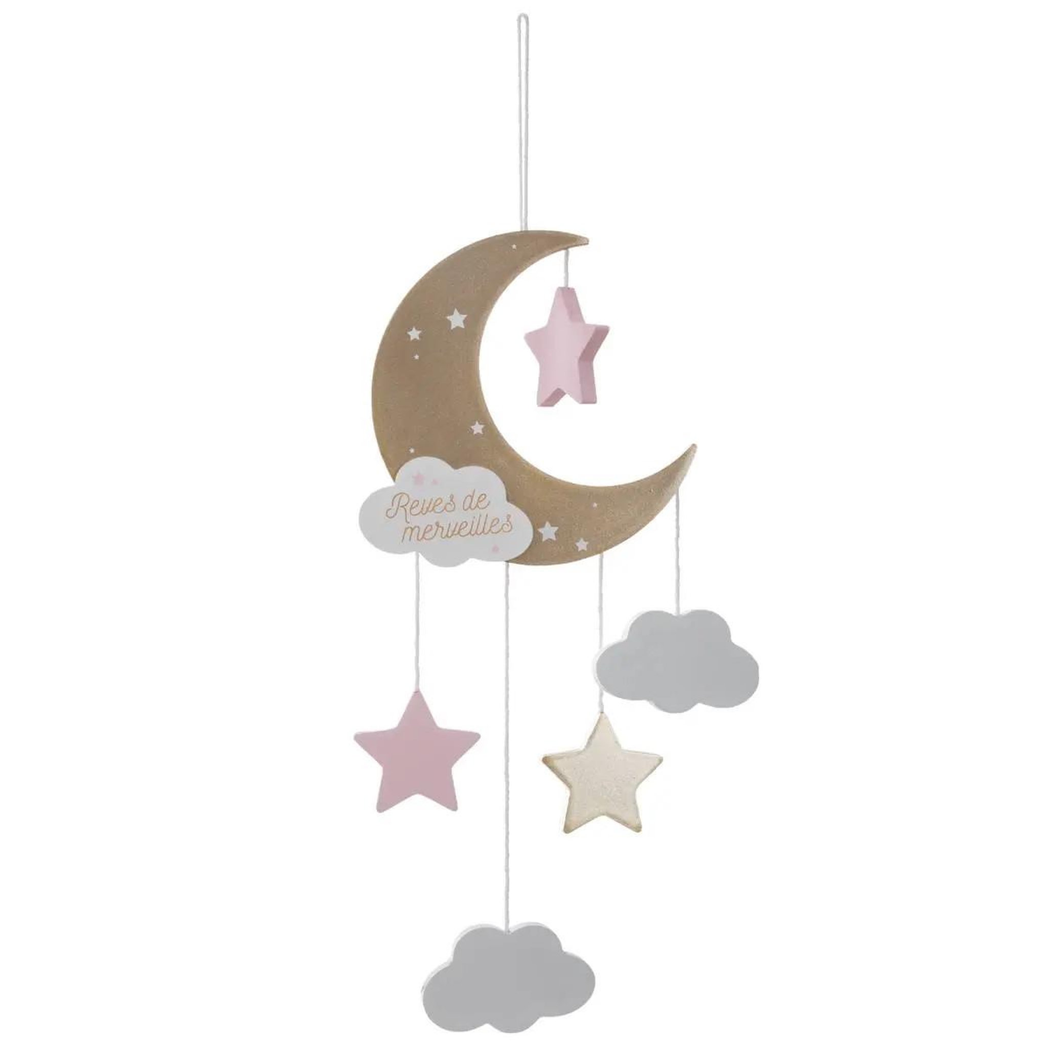 Voir la diapositive 1 : Atmosphera Kids Suspension enfant  lune  43cm multicolore