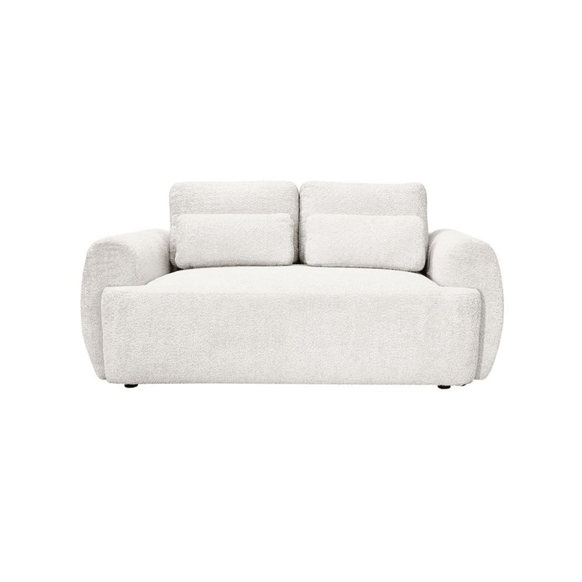 BEST MOBILIER Mahina - canapé droit 2 places - en tissu bouclette