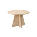 TOILINUX Table basse ronde effet travertin VALENCE - Beige