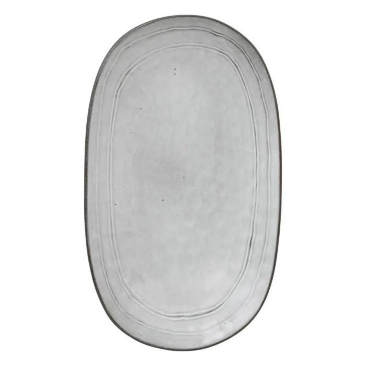 SECRET DE GOURMET Plat de Présentation Déco  Flower  37cm Gris