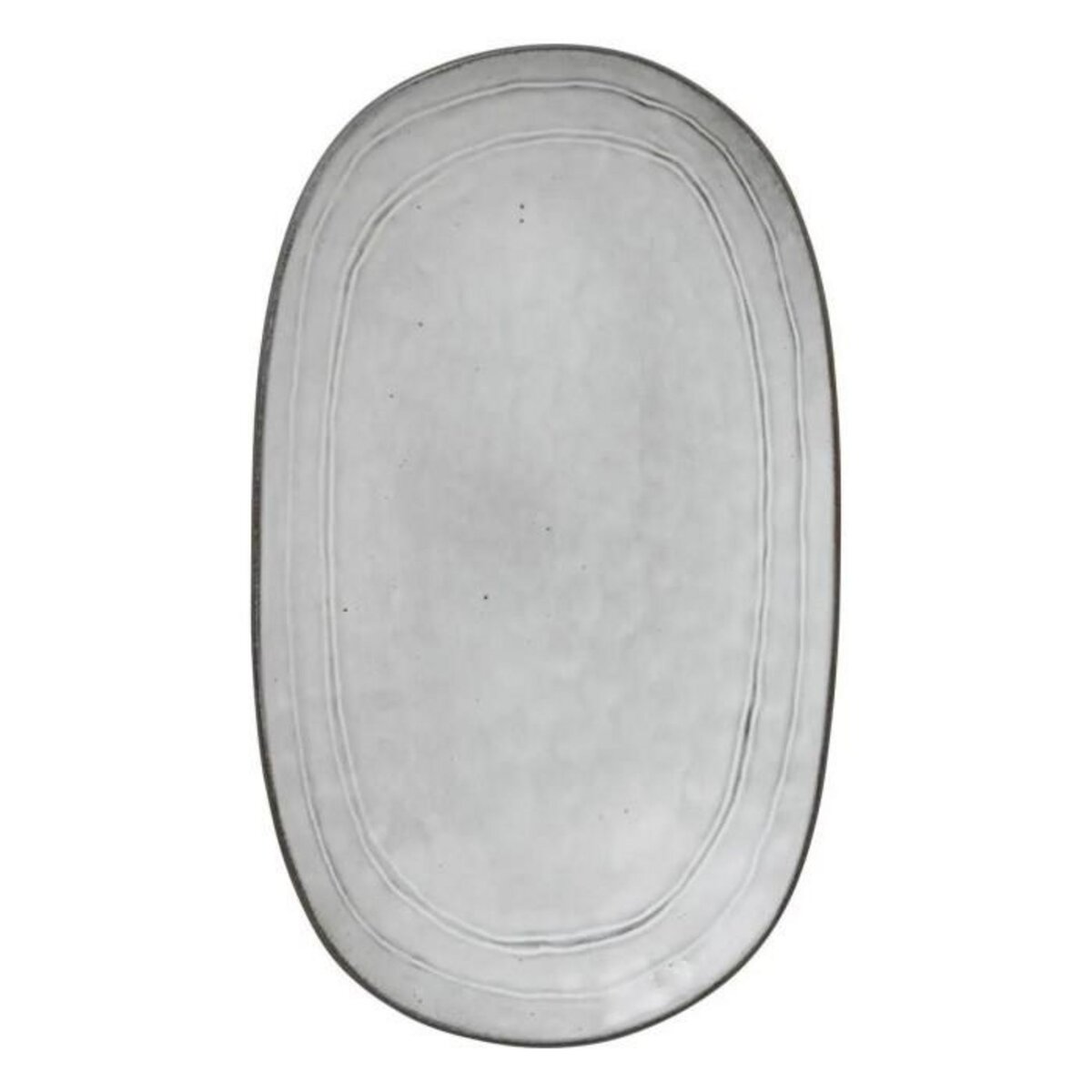 SECRET DE GOURMET Plat de Présentation Déco  Flower  37cm Gris