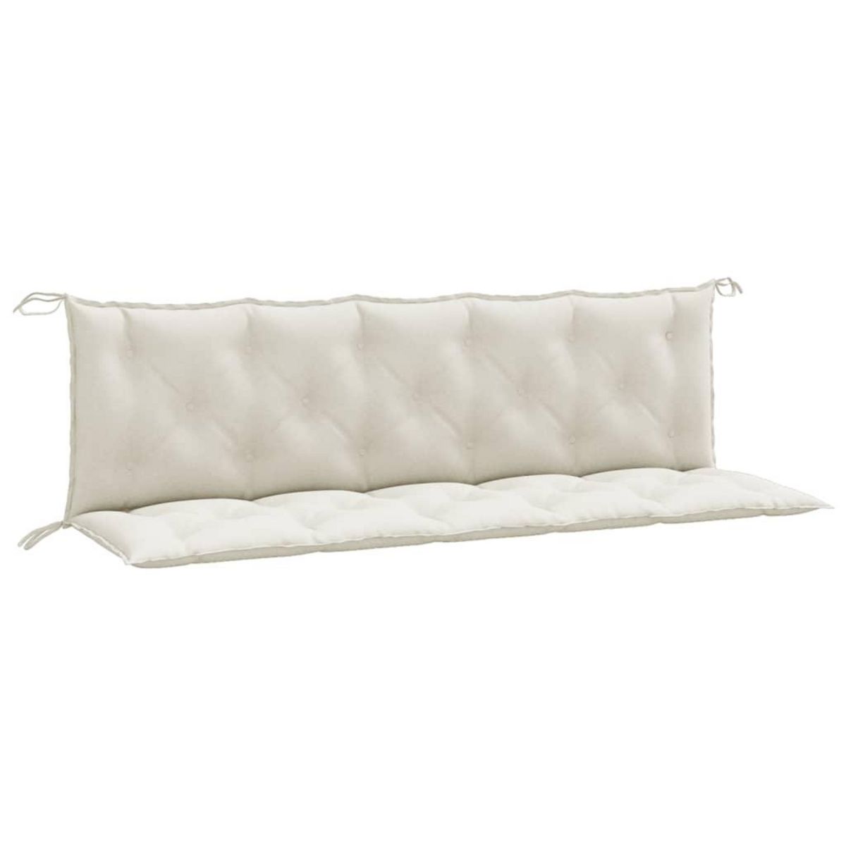 VIDAXL Coussins de banc de jardin lot de 2 creme melange tissu