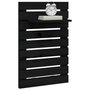 Voir la diapositive 4 : VIDAXL Etageres de chevet murales 2 pcs Noir Bois de pin massif
