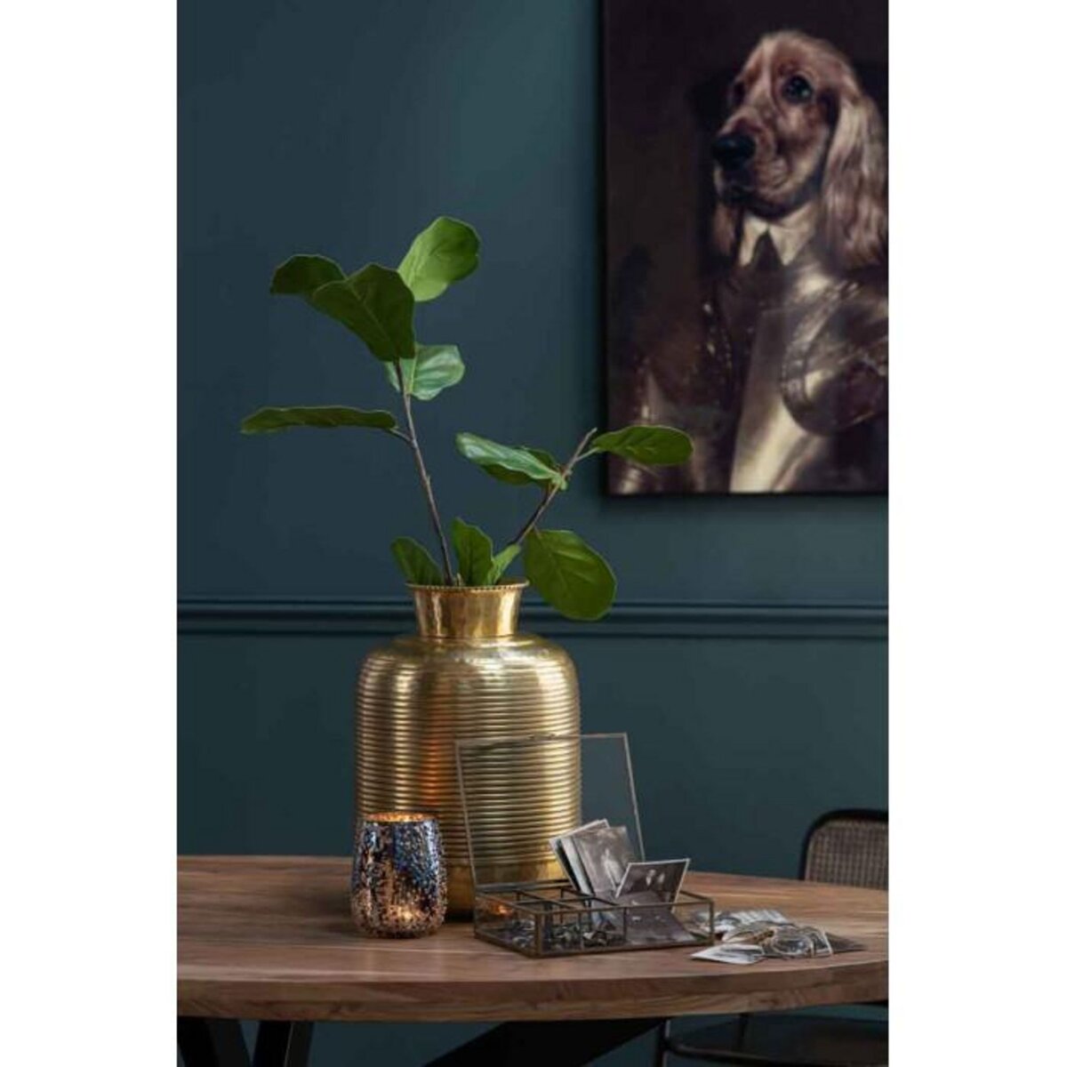 Paris Prix Vase Design en Aluminium  Anneaux  45cm Or