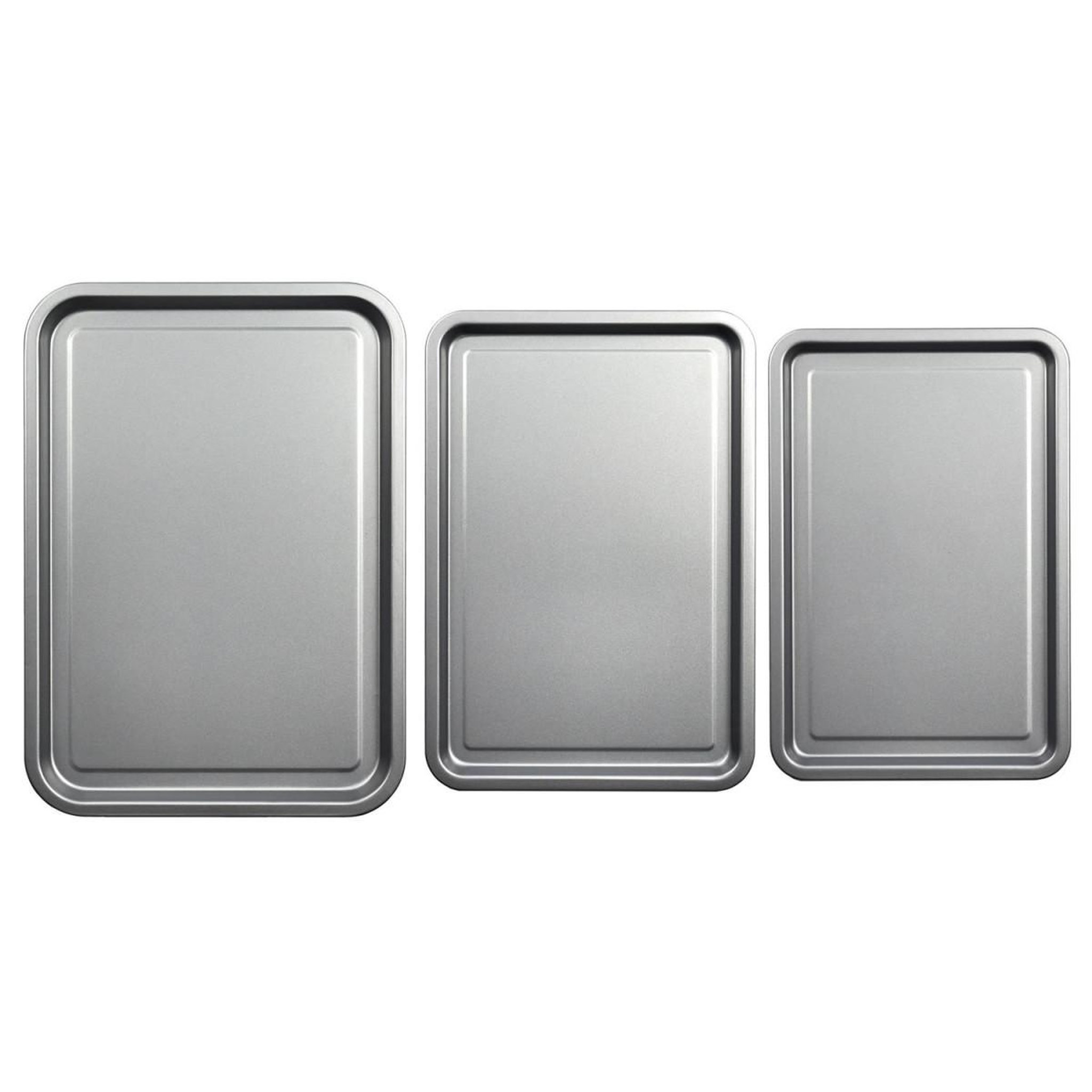 Voir la diapositive 1 : COOK CONCEPT Lot de 3 plaques de cuisson  baking  35cm argent