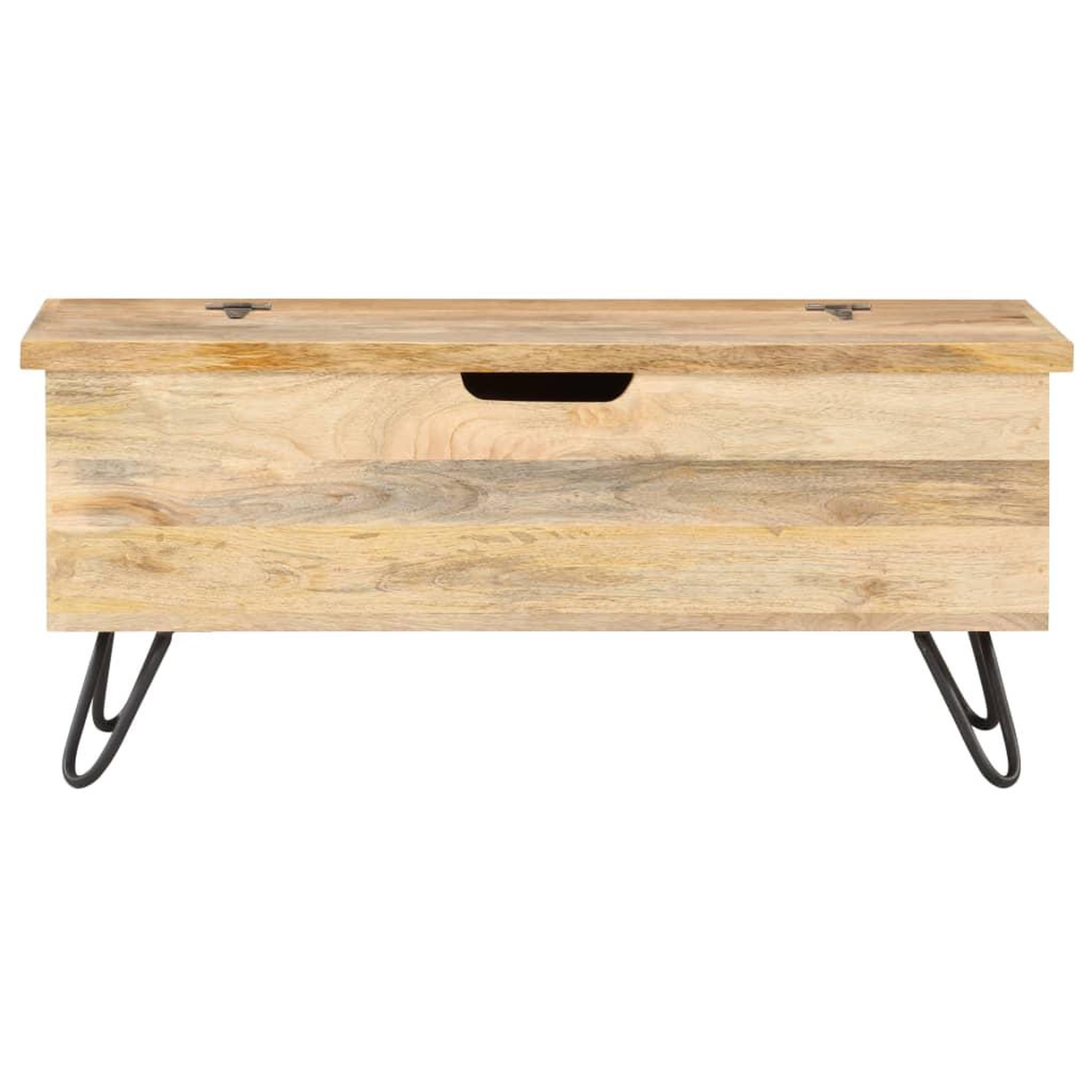 Voir la diapositive 3 : VIDAXL Coffre 90x40x45 cm Bois solide de manguier