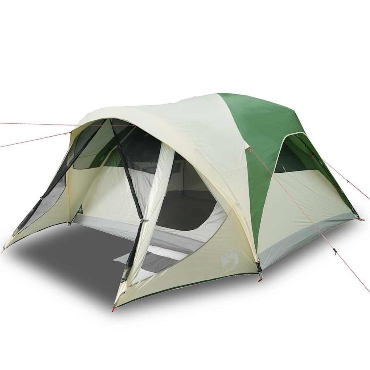 VIDAXL Tente familiale tunnel 6 personnes vert impermeable